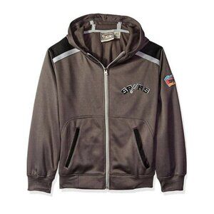 Hardwood Classics NBA San Antonio Spurs Full Zip Hoodie Boys Youth M Charcoal